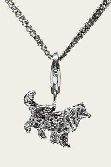 Zilveren Collie klein hanger en/of bedel