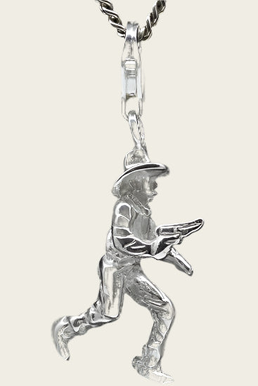 Zilveren Cowboy hanger en/of bedel