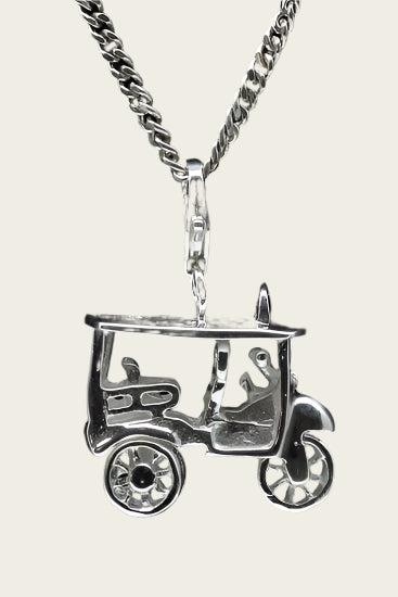 Zilveren Scooter Tuk Tuk hanger en/of bedel