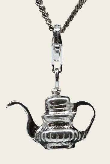 Zilveren Theepot hanger en/of bedel
