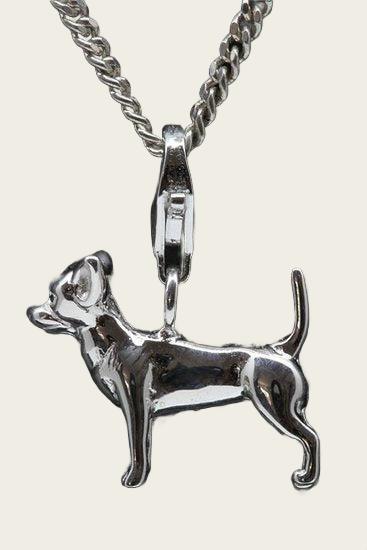 Zilveren Chihuahua hanger en/of bedel