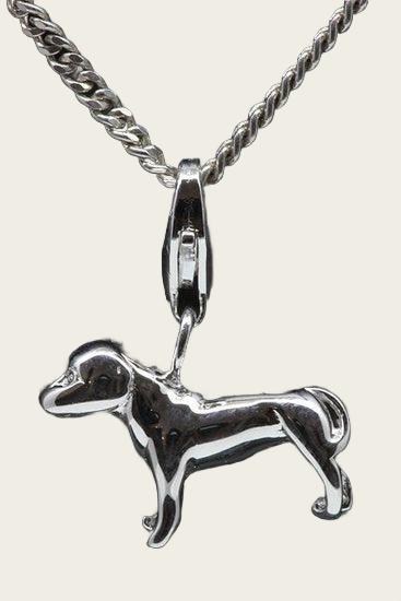 Zilveren Pitbull hanger en/of bedel