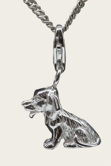 Zilveren Beagle hanger en/of bedel
