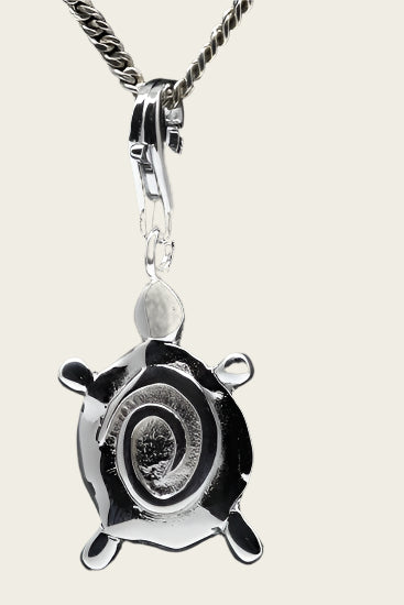 Zilveren Schildpad abstract hanger en/of bedel
