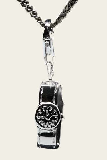 Zilveren Horloge hanger en/of bedel