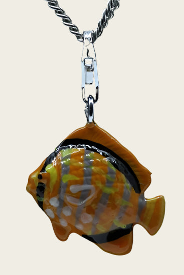 Silver Tropical fish pendant and/or charm