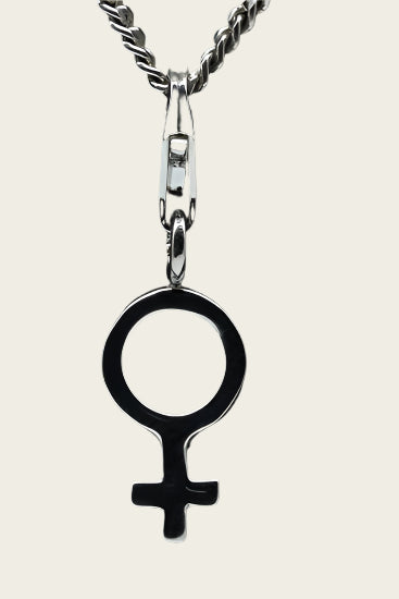 Zilveren Vrouwen teken hanger en/of bedel