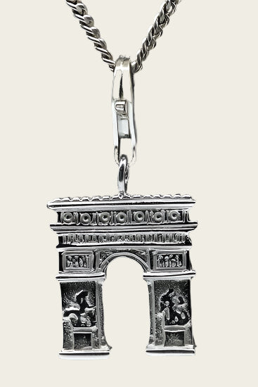 Zilveren Arc de Triomphe Parijs hanger en/of bedel
