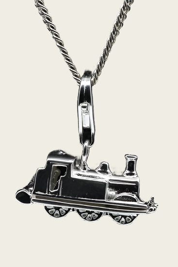 Zilveren Stoomlocomotief hanger en/of bedel