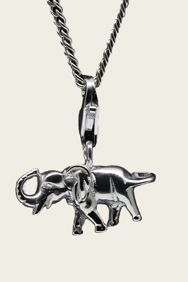 Zilveren Olifant klein hanger en/of bedel