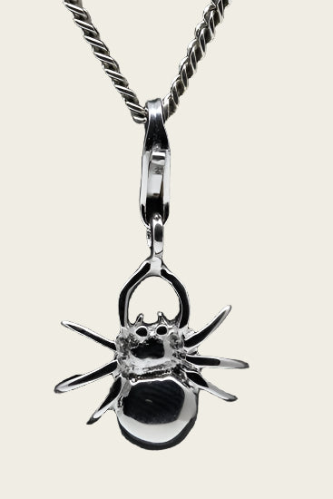 Zilveren Spin klein hanger en/of bedel