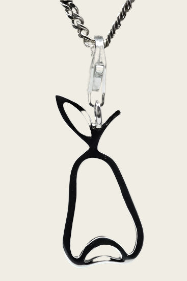 Zilveren Peer open hanger en/of bedel