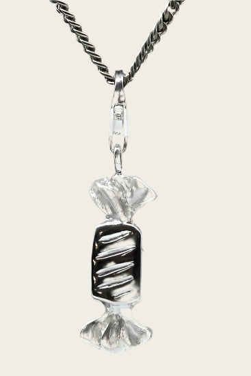 Zilveren BonBon snoepje hanger en/of bedel