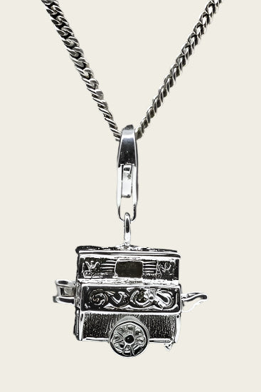 zilveren ketting 42–45cm met elegante slang-hanger (27mm), bezet met witte zirkonia's ZIC2721