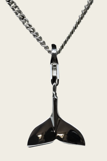 Zilveren Walvisstaart klein hanger en/of bedel