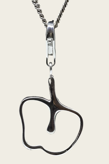 Zilveren Appel open hanger en/of bedel