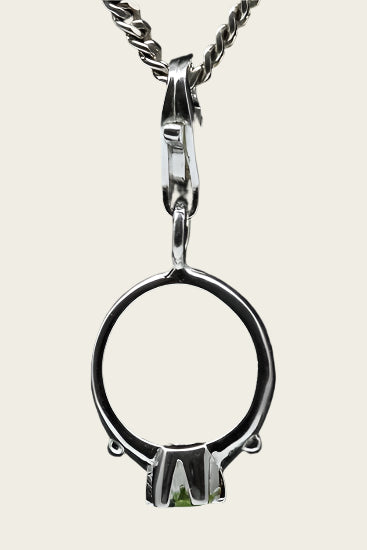 Zilveren Ring met zirkonia hanger en/of bedel