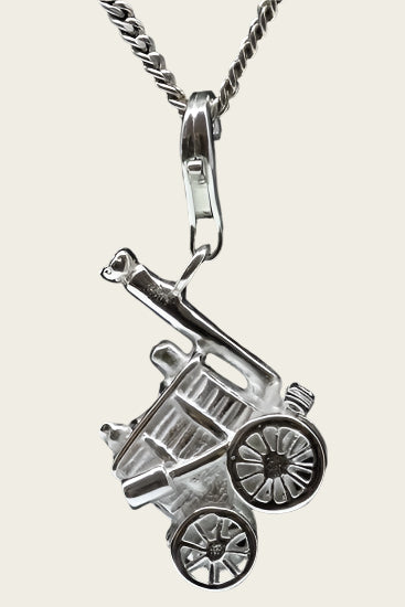 Zilveren Stoomlocomotief hanger en/of bedel