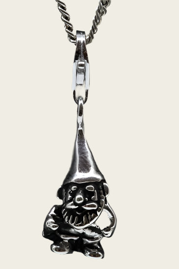 Silver Gnome blackened pendant and/or charm