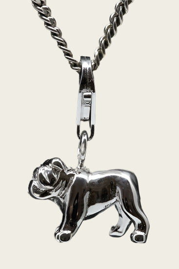 Zilveren Bulldog hanger en/of bedel