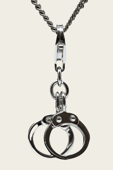 Zilveren Handboeien los middel hanger en/of bedel