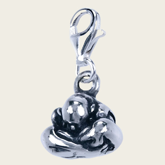Zilveren Yogi man hanger en/of bedel