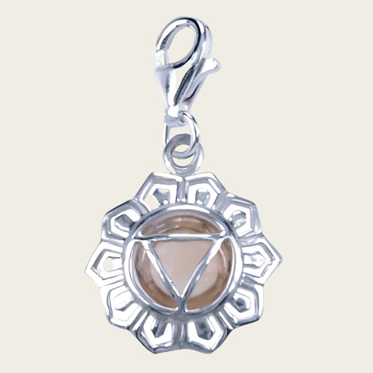 Zilveren Chakra navel hanger en/of bedel