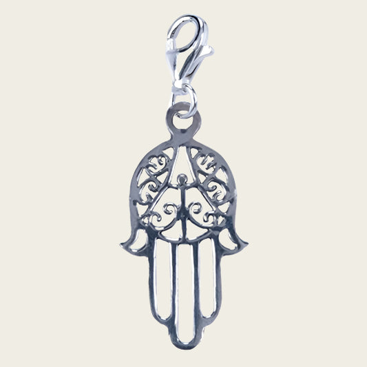 Zilveren Handje Fatima hanger en/of bedel