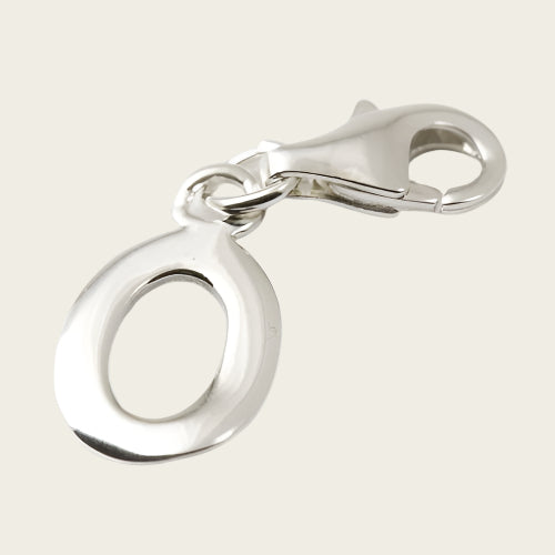 Zilveren Letter O hanger en/of bedel