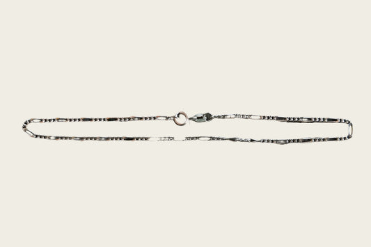 Zilveren enkelketting figaro