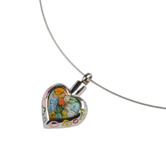 Stainless steel ash jewelry Flower heart memorial pendant