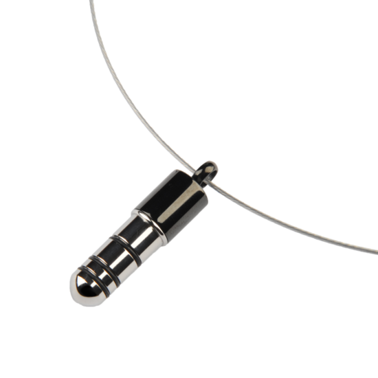 Stainless steel ash jewelry with round Top commemorative pendant