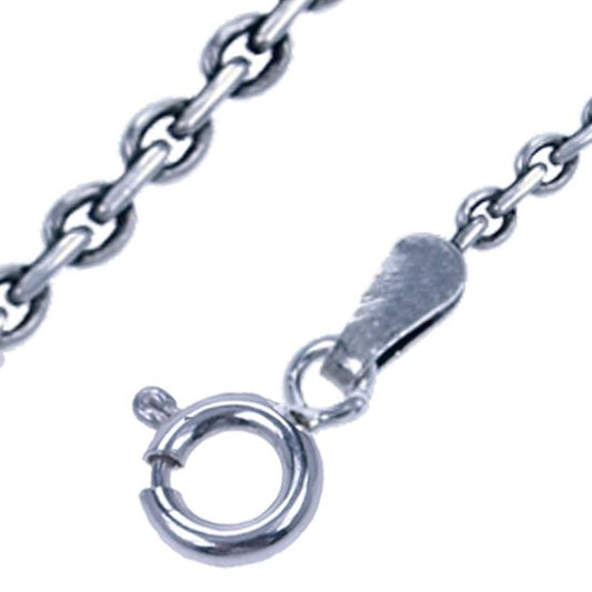 Zilveren ketting Anker 2. standaard - dikte 2,1 mm - gezwart 42/45/50/60 cm