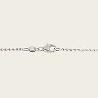 Zilveren ketting Bolletjes - 1. Fijn - dikte 1,5 mm - 42/45/50/60/80/90 cm