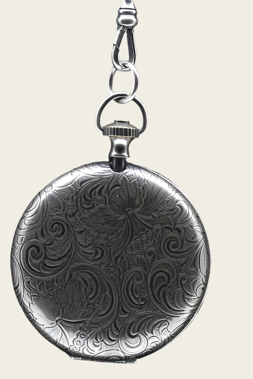 Foto medaillon Rond fantasy 2 foto's ketting hanger zwaar verzilverd