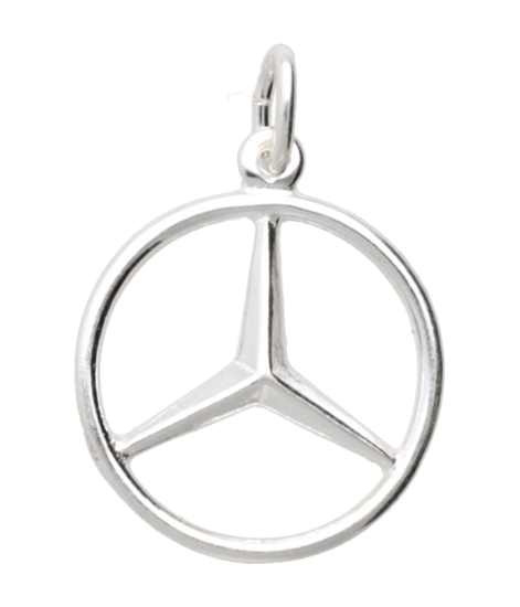 Zilveren Auto embleem ketting hanger