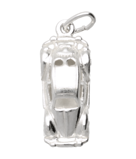 Zilveren Auto Kever ketting hanger - met bodem