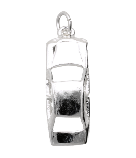 Zilveren Duitse oldtimer auto ketting hanger - groot