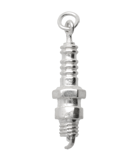 Zilveren Bougie ketting hanger - middel