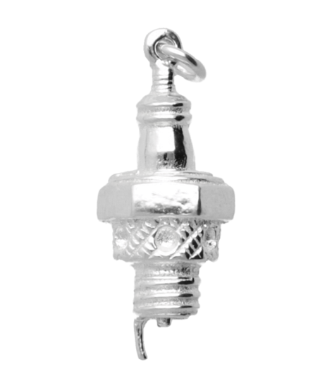 Zilveren Bougie ketting hanger - zwaar