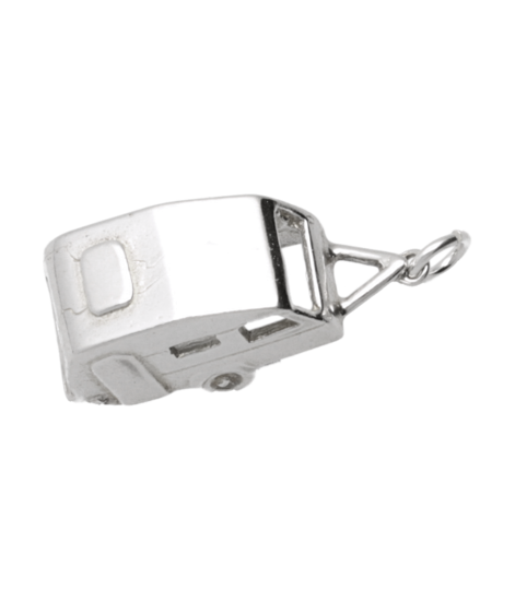 Zilveren Caravan ketting hanger