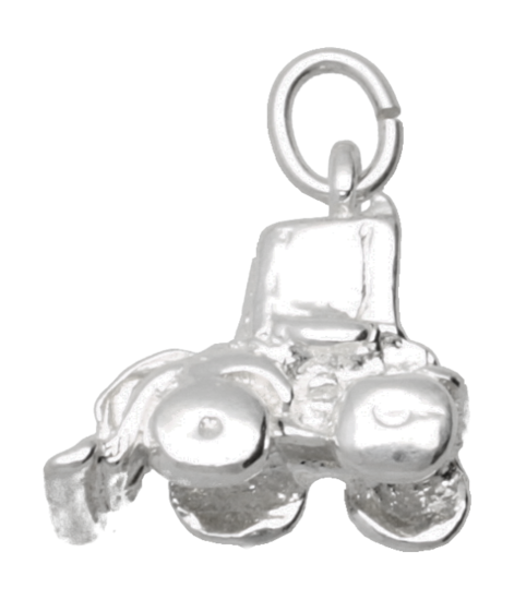 Zilveren Shovel ketting hanger - massief