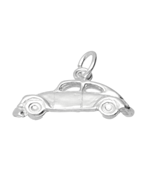 Zilveren Auto Kever zijzicht ketting hanger