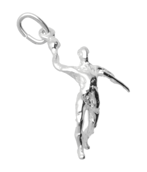 Zilveren Handballer kettinghanger
