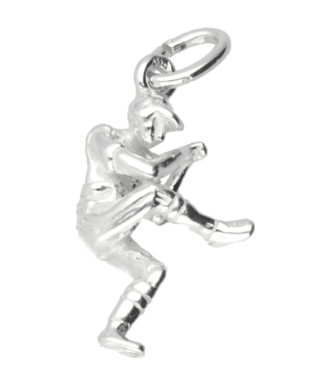 Silver Baseball Pitcher Necklace Pendant