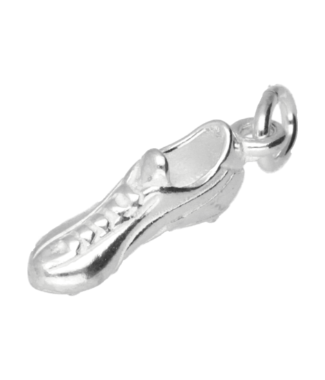 Zilveren Voetbalschoen ketting hanger - groot