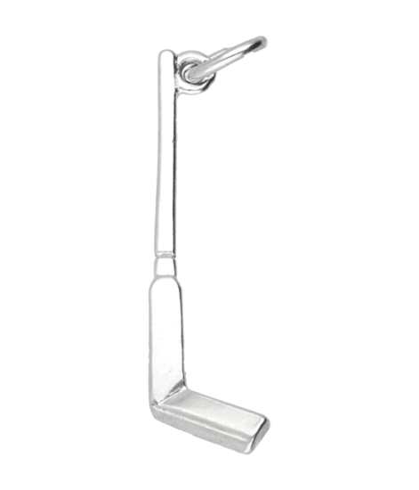 Zilveren IJshockeystick ketting hanger