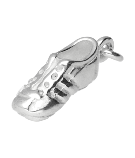 Zilveren Voetbalschoen ketting hanger - middel