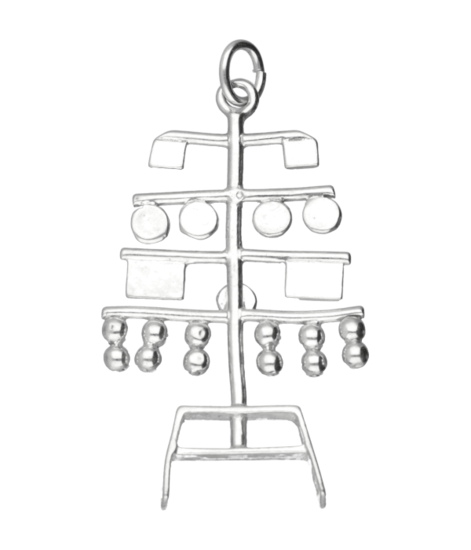 Zilveren Kaats scorebord groot ketting hanger