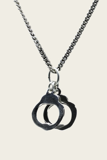 Zilveren Handboeien los ketting hanger